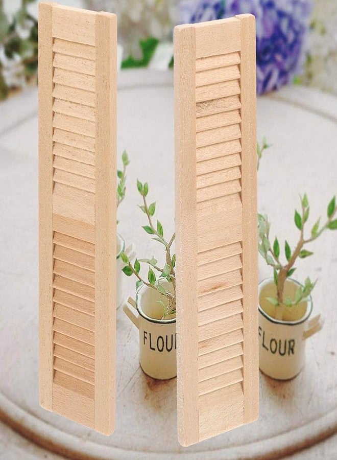 JECOMPRIS 4pcs Miniature Shutters Window: 1:12 Scale Mini Window Shutter Dollhouse Window Shutter Model Tiny Shutters - Image 4